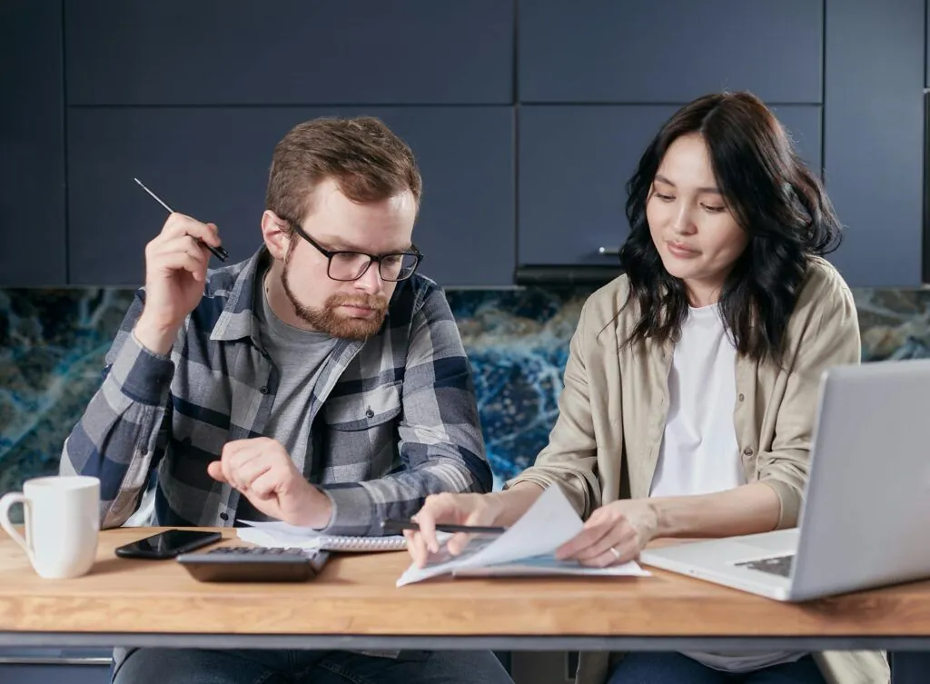 Couple reviewing estate planning documents together
